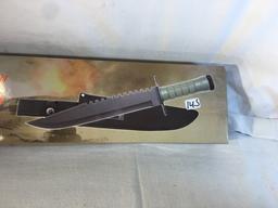 New Collector Frost Cutlery Survuival Scout II TDH253-160C Survival Knife 16" Black Stainless Blade