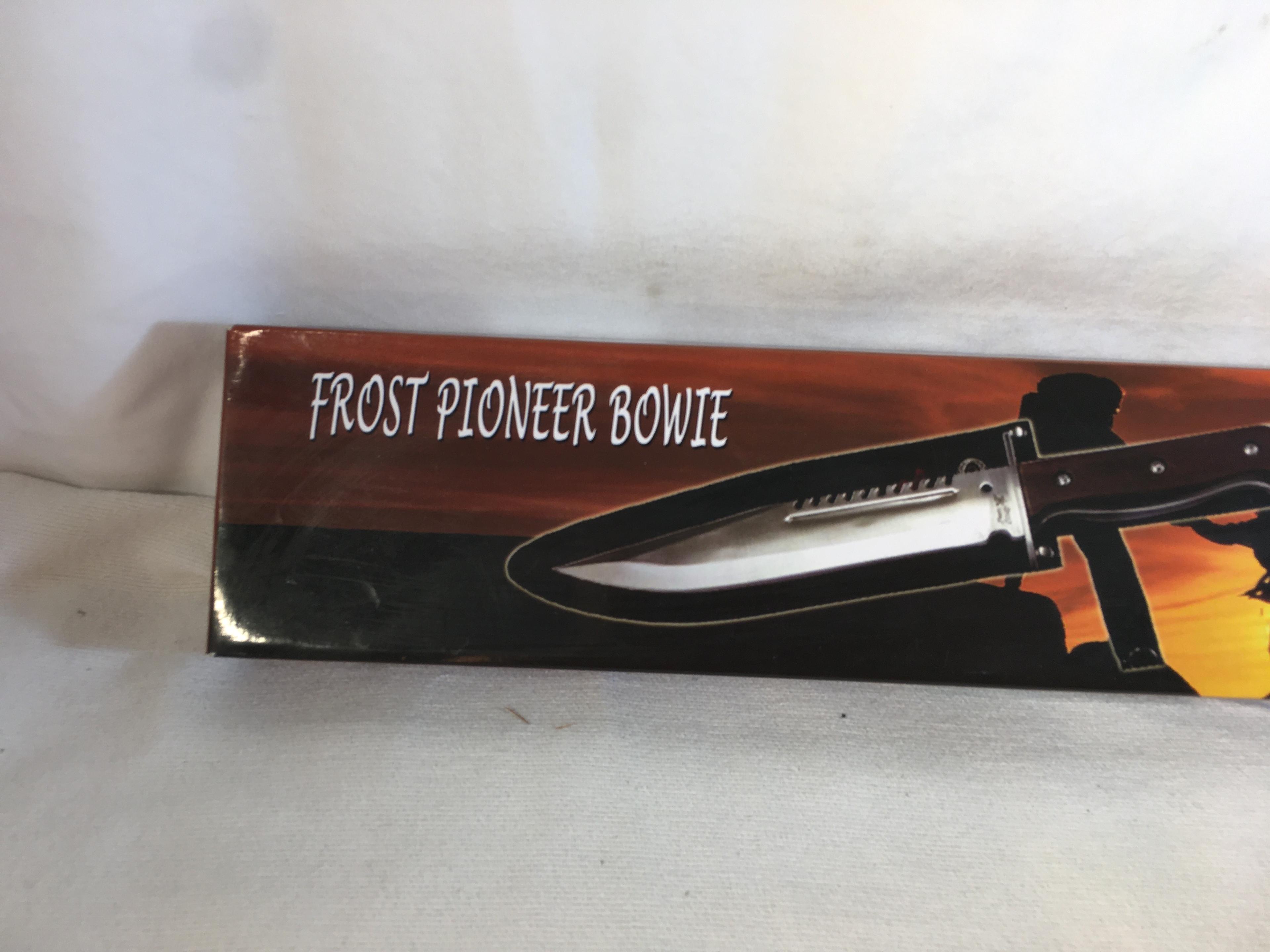 New Collector Frost Pioneer Bowie 18-306PW  15"Bowie Stainless Steel Blade Pakkawood Handle 1680D