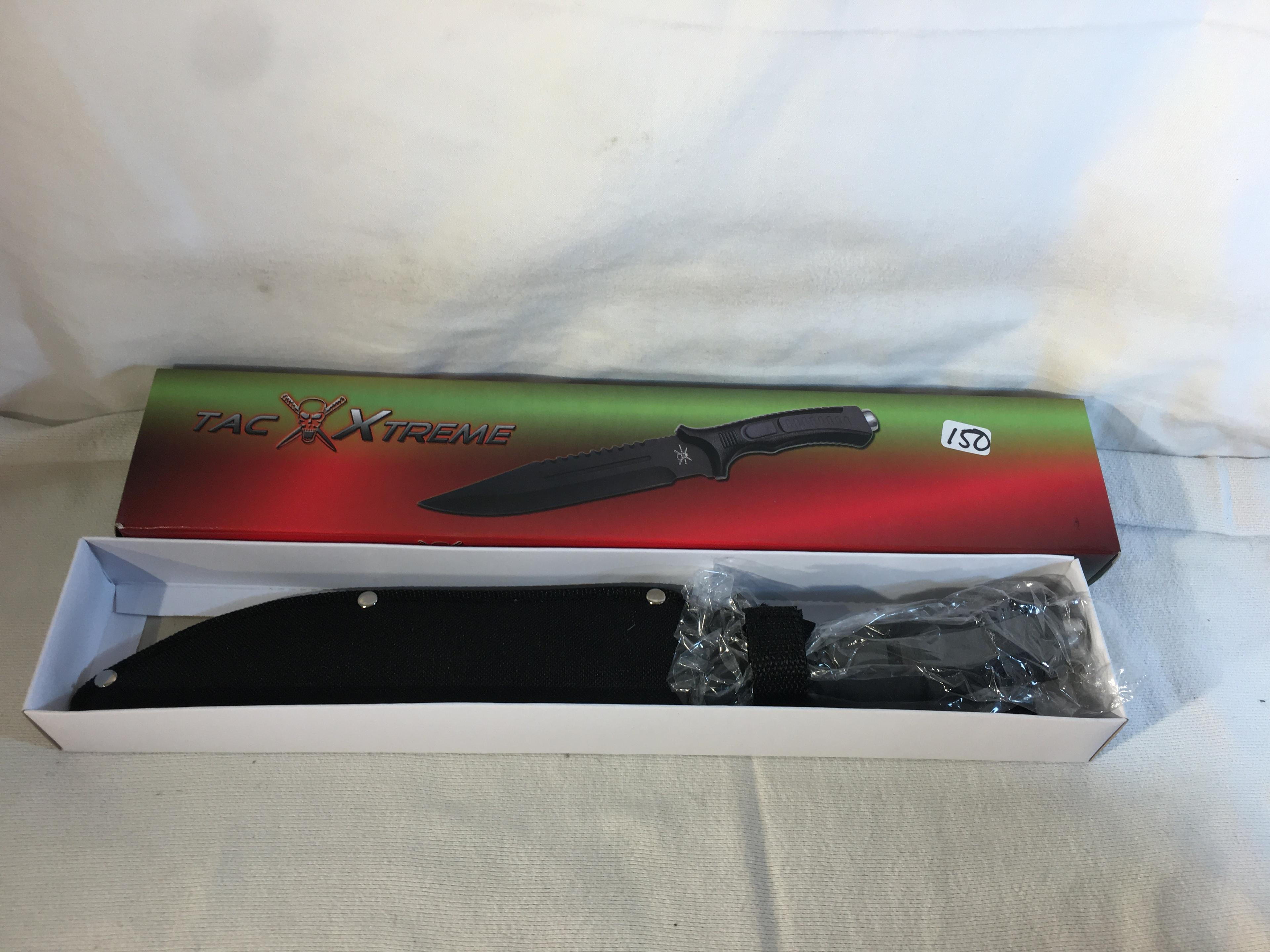 New Collector Tac Xtreme TA-059B/GR Knive 13"Tall Fixed Blade Knife Black Blade with Blood Groove