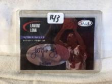 Collector Sage Lamont Long Authentic Autograph 501/999 Trading Card Signed