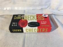 Collector Whitman Crown Checkers Self-Stacking 24 Plastic Checkers  -  See Pictures