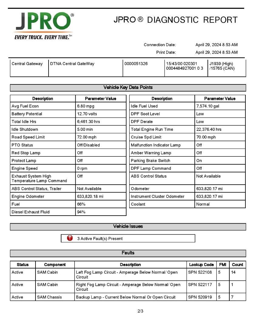 2017 FREIGHTLINER CASCADIA Serial Number: 3AKJGLDR3HSJB2739