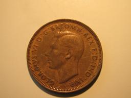 Foreign Coins:  1948 Australia 1/2 Penny
