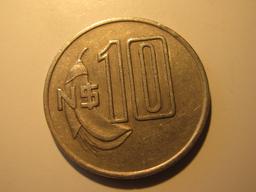 Foreign Coins: Uruguay 10 Pesos