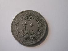 Foreign Coins:  1916 (WWI) Turkey 20 Para