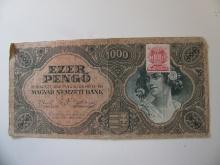Foreign Currency:  1945 (WWII) Hungary 1,000 Pengo