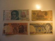 Foreign Currency: 4x Damaged Foreign currencies (Argentina, USSR, Poland, India)