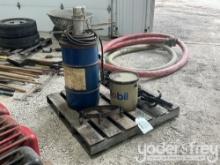 Oil Drum, c/w Dolly, Buckets (Pallet of)