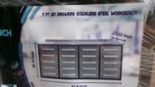 2024 CHERY INDUSTRIES STAINLESS STEEL WORKBENCH,  NEW, 7', 20 DRAWERS, AS I