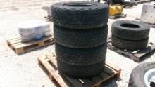 LOT OF TIRES,  (4) 275/70R 18 W/NO WHEELS, AS IS WHERE IS