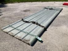 ( 1 ) STACK OF UNUSED POLYCARBONATE ROOF PANELS, APPROX 35in X 12FT , APPROX 30 PANELS IN STACK