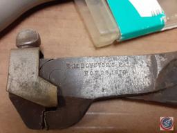 Stanley Pistol Grip Saw Set, Vaughan Bear Saw,...Saw Set...Boynton's Patent Plier Pat. Nov. 25, 1873