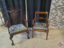 2 well maintained Edwardian sitting chairs