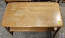 Wood and bamboo coffee table 36 x 19 x 17