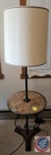 Round side table lamp stand