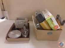 Lot of kitchen & household equipment, including Pro Smart slicer, Grill/Broil/Bake/Poach pan,
