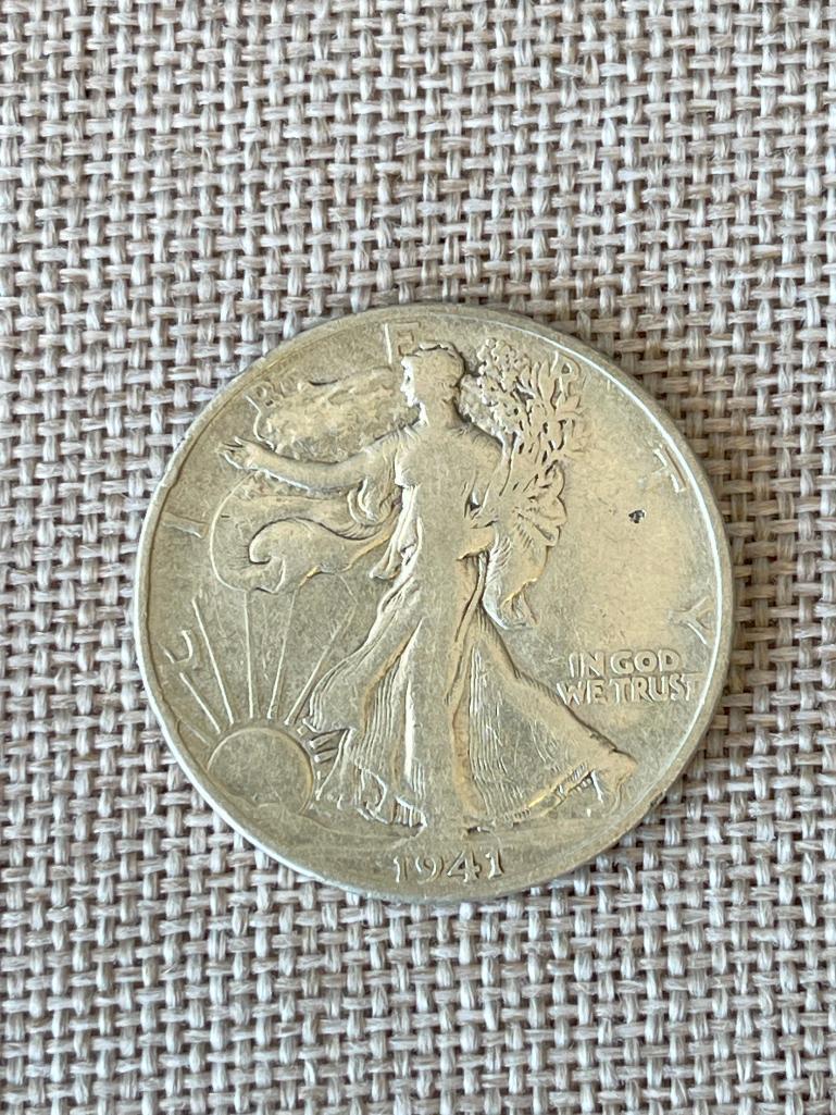 1941 D Walking Liberty Half Dollar Coin