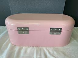 Pink Metal Storage Container