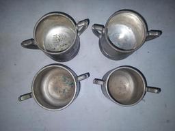 Four Vintage King Cole Silver Soldered Bowls