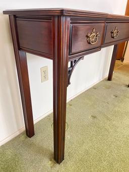 Vintage Davis Cabinet Co. Wooden Entry Table
