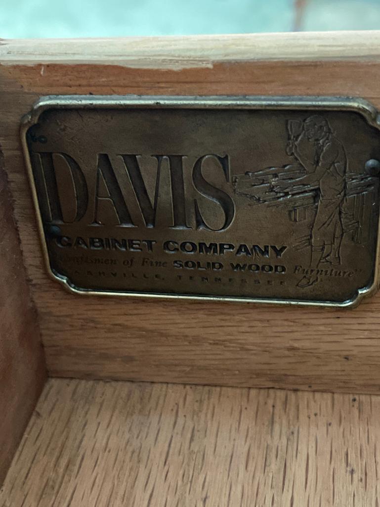 Vintage Davis Cabinet Co. Wooden Entry Table