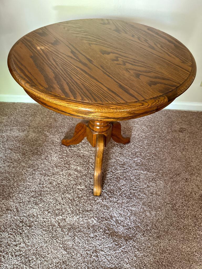 Oak Lamp/End Table