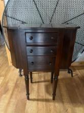 Vintage Wooden Sewing Cabinet