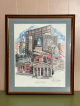 Signed and Numbered Dayton Ohio Framed Wall Art Piece