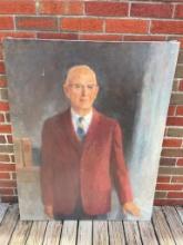 Oversized John King (Dayton Art Institute) Self Portrait on Canvas