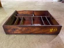 Vintage Wooden Type Set Tray