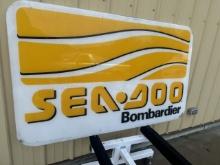 3 x 5 Sea Doo (Yellow) Dealership Sign, Single Panel