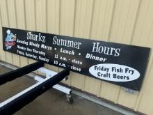 8 x 18 inch Sharkz Summer Hours Sign