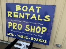 44 inch x 56 inch Boat Rentals Pro Shop Sign
