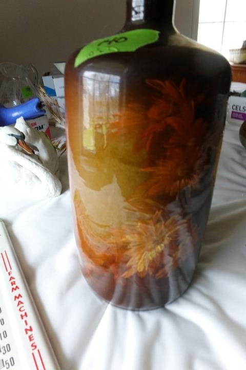 10 1/2 INCH VASE BY A OWENS UTOPISM 1010