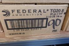 FEDERAL 20 GAUGE 2 3/4 INCH 7/8 OUNCE 8 250 ROUNDS