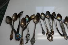 15 STERLING COLLECTORS SPOONS FROM MAY DESTINATIONS 4.2 TROY OZ