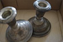 WEIGHTED STERLING SILVER CANDLE STICKS 15.09 TROY OZ
