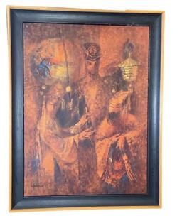 Framed, Lighted, and Signed Oil Painting--