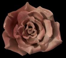 Handmade Painted and Signed Porcelain Rose