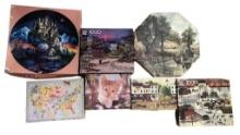 Assorted Vintage Puzzles, May Be Missing Pieces