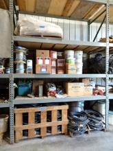 Contents of (1 Section) Pallet Racking: Wire Rope, Hose, Fertilizer, etc. (BUYER MUST LOAD)