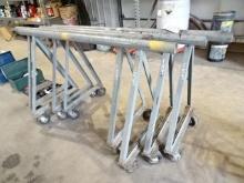 (4) Rolling Steel Saw Horses