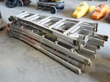 (2) 26' and (1) 22' Aluminum Folding Ladders