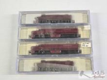 (4) Life-Like N Scale Locomotive Model Trains