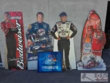 Miller Lite Picture and (4) Cardboard Cutouts