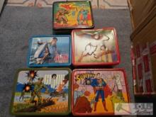 5 Vintage Aladdin Lunchboxs
