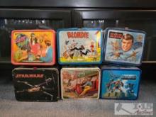 6 Vintage Lunchboxs
