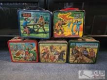 6 Vintage Lunchboxs