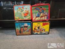 4 Vintage Lunchboxs