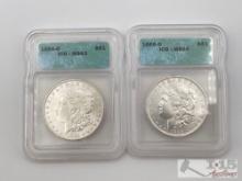 (1) 1884 & (1) 1885 Morgan Silver Dollar